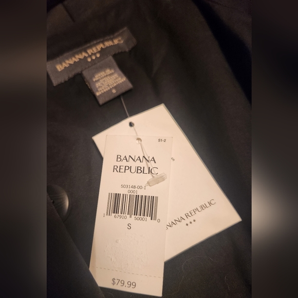 NWT Banana Republic cropped jacket, black, small - Picture 3 of 4